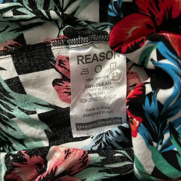 Reason • Floral Checkered Shirt - Picture 4 of 7